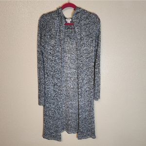 Long hooded cardigan